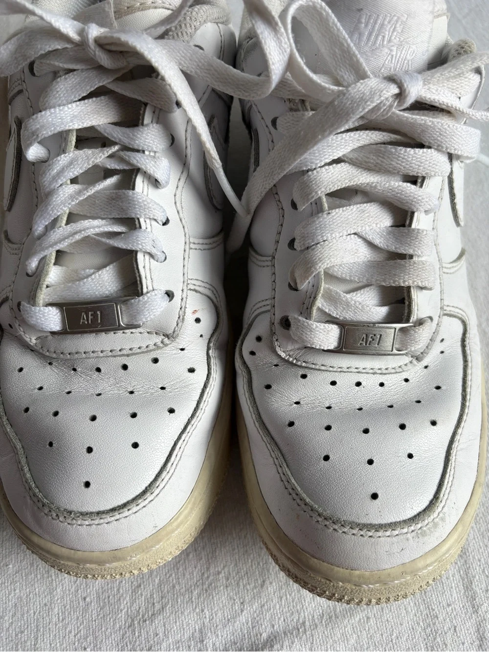 Nike White Low-Top Sneakers with Cream Sole